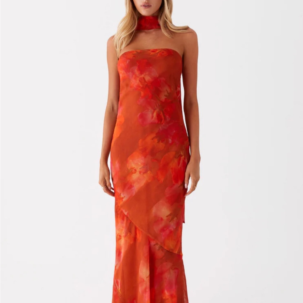NWT Peppermayo Under the Pagoda Maxi dress with Scarf